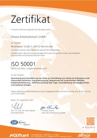 Zertifizierung nach ISO 50001